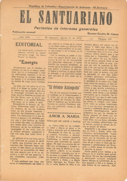 129 EL SANTUARIANO_Agosto 1932